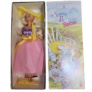 Spring Blossom Barbie Doll Blonde Avon Mattel #15201 1995 Missing Basket